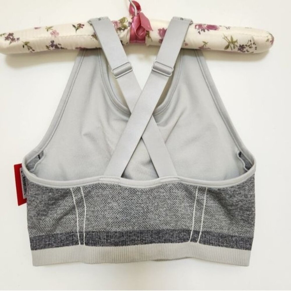 Spanx Seamless Sculpt Sports Bra Size Large Spacedye Cloudy Grey NWT - Picture 6 of 8